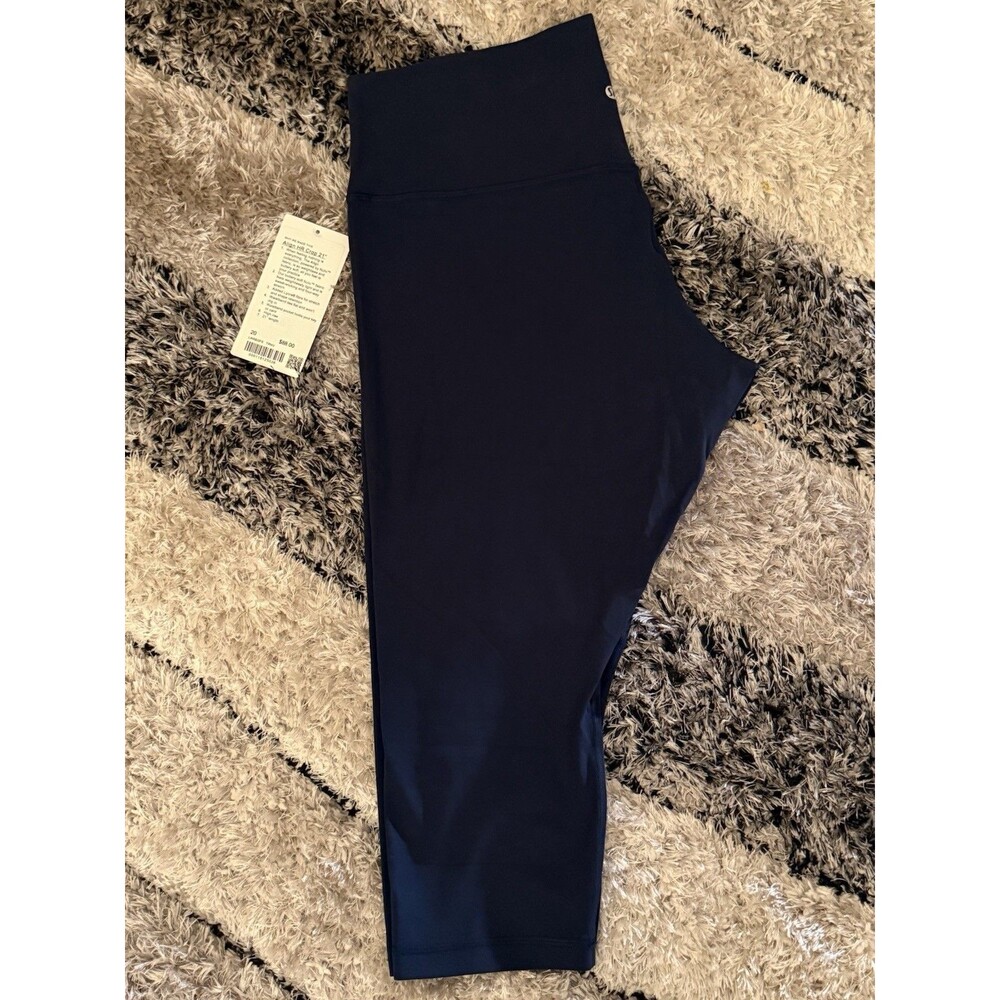 Authentic Lululemon Align HR Crop 21” True Navy Size 20 NWT Capri Leggings - Picture 5 of 6